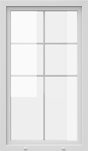 Traditional English grille pattern for tilt and turn windows