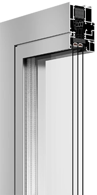 Aluminum window frame profile — slim sightlines