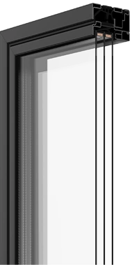 Steel window frame profile — high-performance