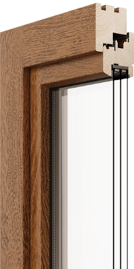 Wood window frame profile — engineered timber