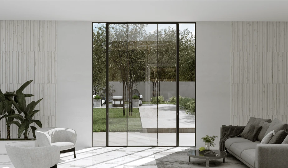 Cor Vision 2 Panel Sliding Doors: Dual Sliding — configuration diagram