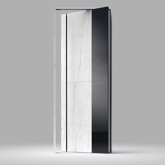 Pirnar P_01 front door with sintered stone