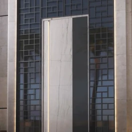 Sintered stone front door installation example 1