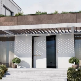 Sintered stone front door installation example 3