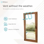 Wood window with tilt ventilation for secure airflow, rain protection, and safety — thumbnail 2