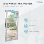 Aluminum window in tilt position showing secure ventilation, rain protection, and controlled airflow — thumbnail 2
