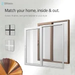 Customizable uPVC sliding door with multiple frame colors, finishes, and decorative grid design options — thumbnail 8