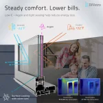 Aluminum sliding door with Low-E glass, Argon gas, and tight sealing, reducing energy loss and improving insulation — thumbnail 5