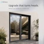 DiVetro aluminum lift-and-slide patio door with fixed glass panel in a modern home exterior — thumbnail 2