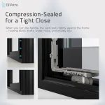 Aluminum sliding door with a compression-sealed sash, effectively blocking drafts, water, noise, and energy loss — thumbnail 2