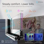 Energy-efficient DiVetro aluminum sliding patio door with Low-E glass, argon fill and reduced heat loss — thumbnail 5