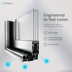 DiVetro aluminum patio door cross-section with warm edge, double compression seals and thermal break — thumbnail 4