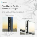 Cor Vision aluminum sliding door handle options including frame-mounted lock and central mullion lock — thumbnail 8