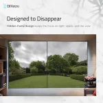 Minimal frame Cor Vision aluminum sliding door with hidden frame design and panoramic garden view — thumbnail 4