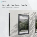 Dark frame aluminum window installed on a modern home exterior facade — thumbnail 2