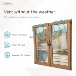 Oak Wood Double Casement Window with both sashes tilt and turn for secure ventilation, airflow control and weather protection — thumbnail 2