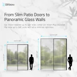Cor Vision and Cor Vision Plus aluminum sliding door size comparison showing large-span glass openings — thumbnail 7