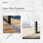 Flush threshold Cor Vision aluminum sliding door with seamless indoor-outdoor floor transition — thumbnail 10