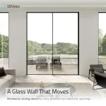 Cor Vision aluminum sliding door system with floor-to-ceiling glass panels opening to an outdoor patio — thumbnail 3