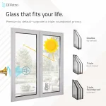 DiVetro White Pine Wood Window with double, triple and soundproof glazing options for improved insulation, comfort and noise reduction — thumbnail 6