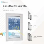 DiVetro White Pine Wood Single Window with double, triple and soundproof glass options for enhanced insulation, comfort and noise reduction — thumbnail 5