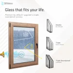 Wood window glass options including double glazing, triple glazing, and soundproof glass — thumbnail 6