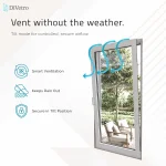 DiVetro White Pine Wood Single Window with secure ventilation, weather-resistant design, energy-efficient insulated glass and premium European craftsmanship — thumbnail 2