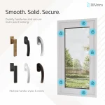 DiVetro White Pine Wood Single Window featuring premium hardware, multi-point locking system and customizable handle finishes for enhanced security — thumbnail 7