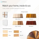 Wood Triple Picture Window available in multiple wood stain finishes, natural oak species and decorative grille options — thumbnail 6