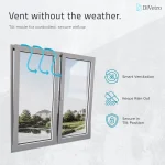 DiVetro aluminum double casement tilt and turn window with secure ventilation mode — thumbnail 2