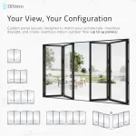 DiVetro Aluminum Bi-Fold Patio Door 4 Panels Outward Opening with custom panel configurations, wide opening design, and panoramic outdoor views — thumbnail 8