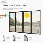 DiVetro Aluminum Bi-Fold Patio Door with double, triple, and soundproof glass options for enhanced energy efficiency, noise reduction, and privacy — thumbnail 5