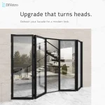 DiVetro Aluminum Bi-Fold Patio Door 4 Panels Outward Opening in black finish, modern folding glass patio door creating a seamless indoor-outdoor living space — thumbnail 2