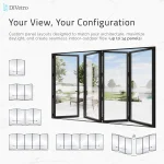 Custom aluminum bi-fold patio door layout 4 panels outward opening right to left architectural glass doors — thumbnail 4