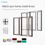 Custom finish aluminum bi-fold patio door color options RAL palette modern exterior interior match — thumbnail 9