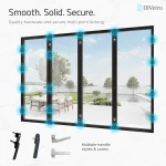 Secure aluminum bi-fold patio door multi point locking hardware handles and safety system — thumbnail 8