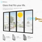 Triple glazed aluminum bi-fold patio door system soundproof insulation high performance glass doors — thumbnail 7