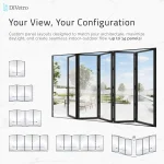 Custom DiVetro aluminum bi-fold door 5 panel layout outward opening architectural glass wall system for large spaces — thumbnail 4