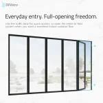 DiVetro 5 panel bi-fold patio door in open position outward folding configuration seamless indoor outdoor transition — thumbnail 3
