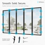 DiVetro secure bi-fold patio door multi point locking hardware handles durable aluminum frame 5 panel system — thumbnail 8