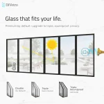 DiVetro panoramic folding glass wall 6 panel configuration center opening design for large residential and commercial openings — thumbnail 7