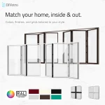 DiVetro customizable bi fold doors RAL color options 6 panel center opening system for interior exterior matching architecture — thumbnail 9