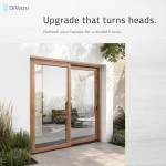 DiVetro Wood Sliding Patio Door – HST Lift-and-Slide + Fixed Panel for a modern home facade — thumbnail 2