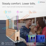 DiVetro Wood Sliding Patio Door with Low-E argon glass and tight sealing to reduce heat loss — thumbnail 4