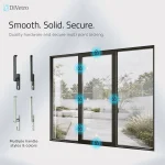 DiVetro three-panel patio door with center moving panel, handle options and multipoint locking — thumbnail 7