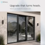 DiVetro triple monorail aluminum patio door with a center lift-and-slide panel and fixed side glass — thumbnail 2