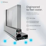 DiVetro triple monorail door cross-section with warm edge, compression seals, brush seal and thermal break — thumbnail 4