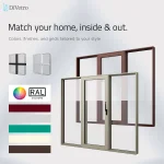 Custom RAL colors, frame finishes and decorative grids for DiVetro triple monorail patio doors — thumbnail 8