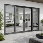 DiVetro 4-panel aluminum lift-and-slide patio door with two center sliding panels and fixed side panels — thumbnail 2