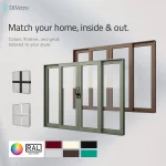 DiVetro aluminum patio doors with custom RAL colors, two-tone finishes, and decorative glass grids — thumbnail 8